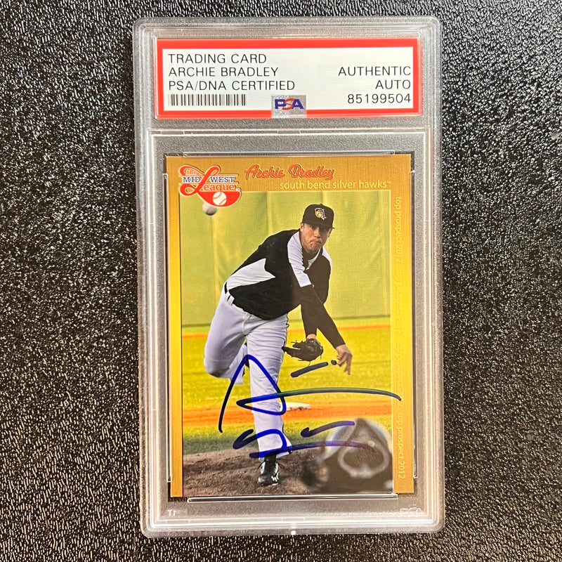 2012 Grandstand Top Prospects Archie Bradley Signed Card PSA Slabbed AUTO Silverhawks