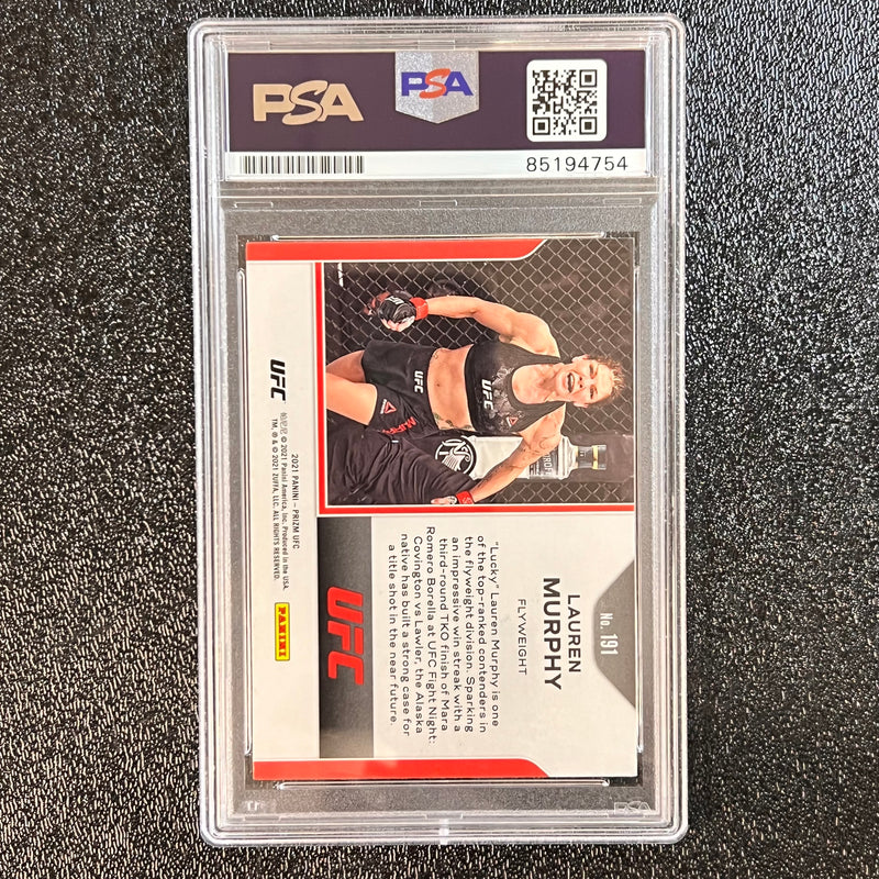 2021 Panini Prizm #191 Lauren Murphy Signed Card AUTO PSA Slabbed UFC Flyweight