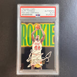 1996-97 Fleer Skybox Rookie Roadmap RC #231 Kurt Thomas Signed Rookie Card AUTO PSA Slabbed Heat