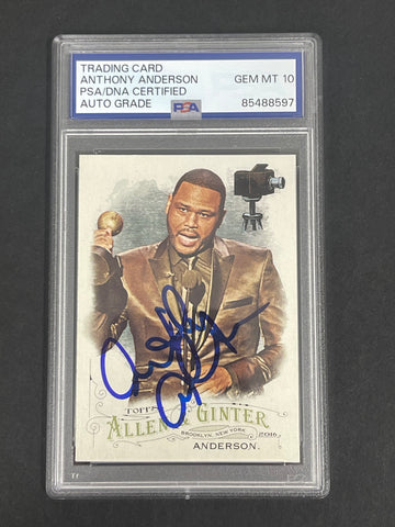 2016 Topps Allen & Ginter World Champions #191 GEM MT 10 Anthony Anderson signed card PSA Actor
