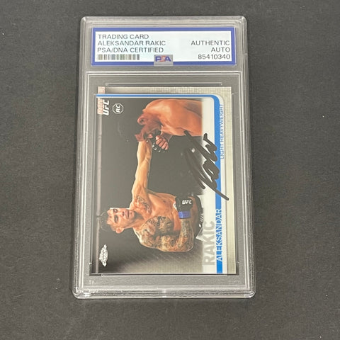 2019 Topps #64 Aleksandar Rakic Signed Card PSA Slabbed UFC RC