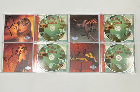 Taylor Swift Signed CD Cover Bundle Framed PSA/DNA The Life of a Showgirl