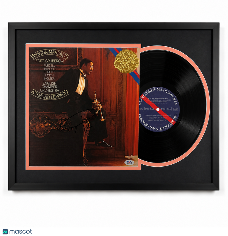 Wynton Marsalis Signed Wynton Marsalis Plays Custom Framed Vinyl Album PSA Auth