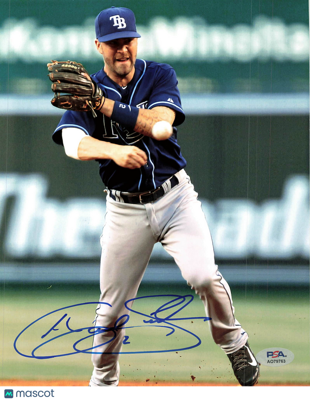 Nick Franklin Tampa Bay Rays Signed 8x10 Photo PSA