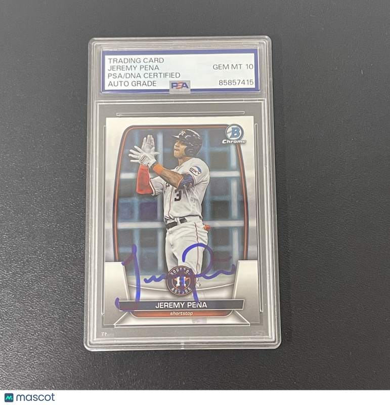 2023 Topps Bowman Chrome#61 Jeremy Pena Signed Card Auto 10 PSA Slabbed Astros