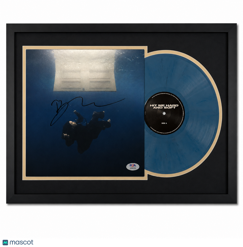 Billie Eilish Signed Hit Me Hard and Soft Custom Framed Vinyl Album Insert PSA
