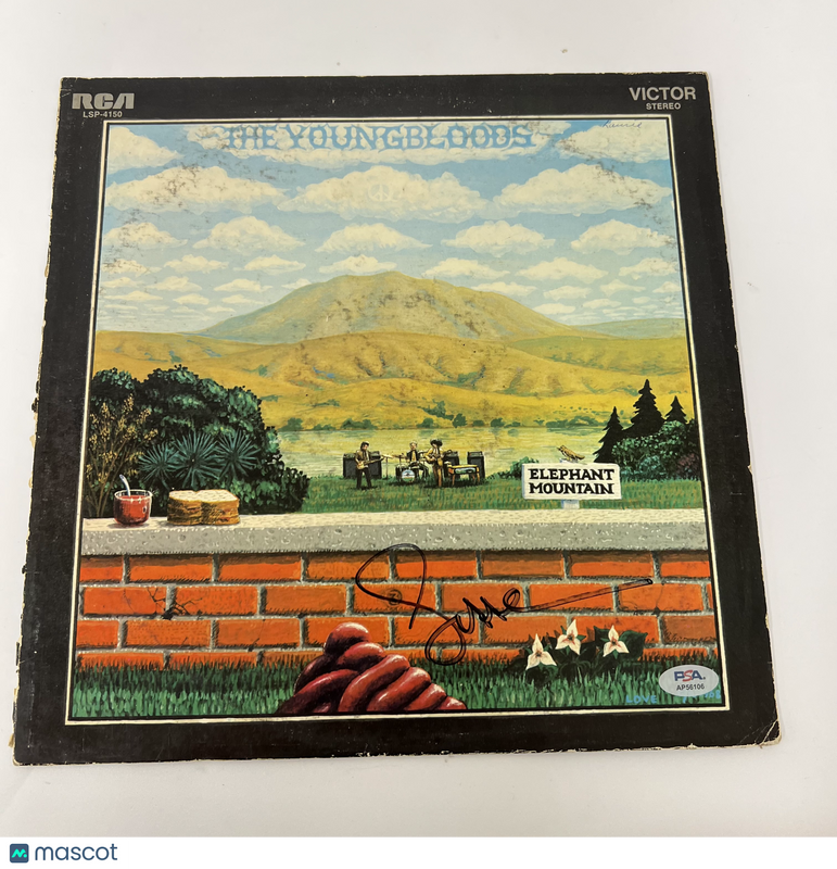 Jesse Colin Young Signed Vinyl PSA/DNA Autographed Elephant Mountain