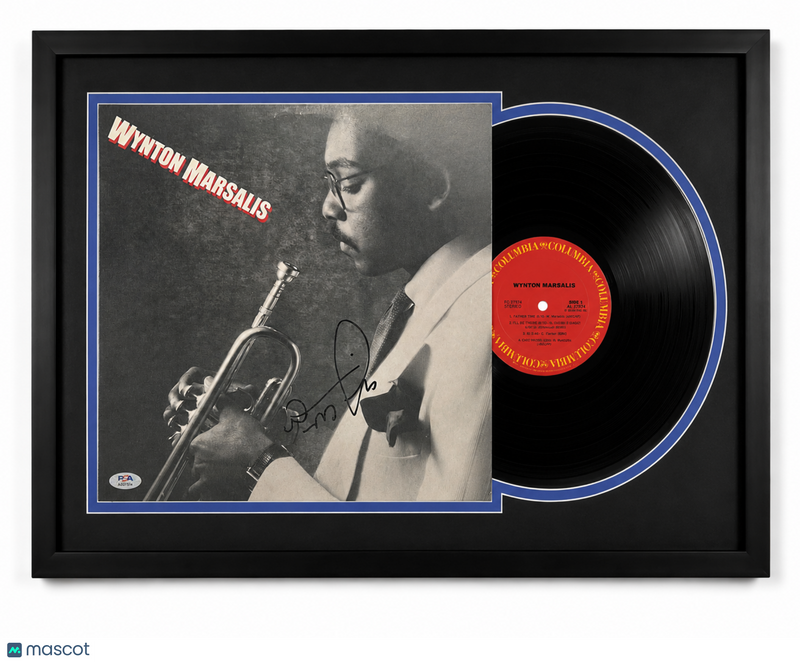 Wynton Marsalis Signed Wynton Marsalis Custom Framed Vinyl Album PSA Auth