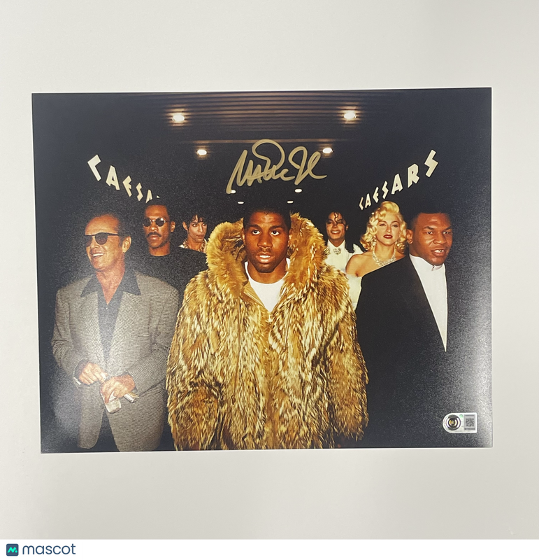 Magic Johnson Los Angeles Lakers Signed Basketball 11x14 Photo BAS