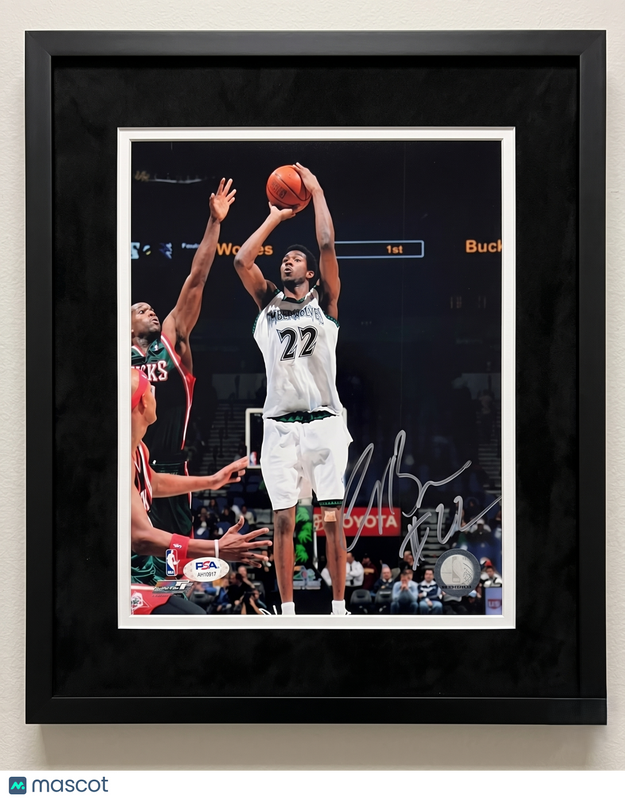 Corey Brewer Minnesota Timberwolves Signed 8x10 Custom Framed Photo PSA