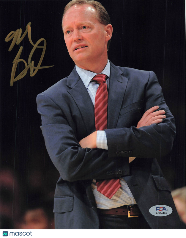 Mike Budenholzer Signed Basketball 8x10 Photo PSA