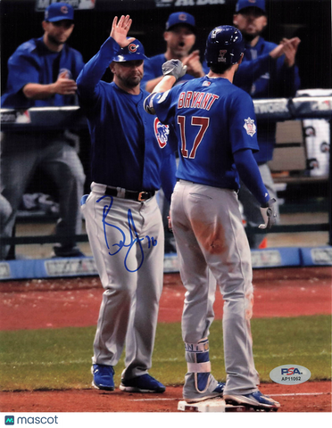 Brandon Hyde Chicago Cubs Signed 8x10 Photo PSA