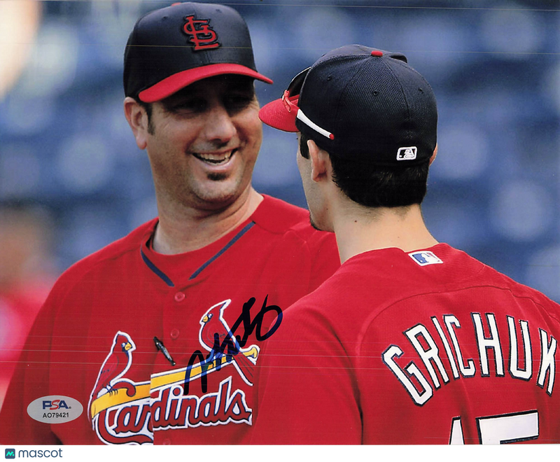 Mike Matheny St. Louis Cardinals Signed 8x10 Photo PSA