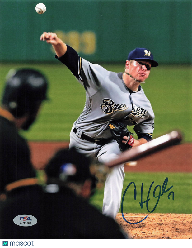 Chase Anderson Milwaukee Brewers Signed 8x10 Photo PSA