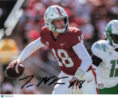 Tanner McKee Signed Stanford Cardinal Football 8x10 Photo PSA Autographed