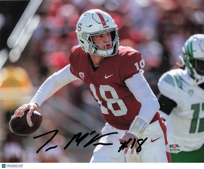 Tanner McKee Signed Stanford Cardinal Football 8x10 Photo PSA Autographed