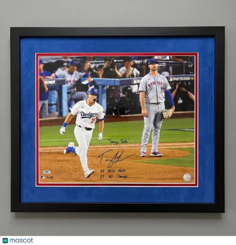 Tommy Edman Los Angeles Dodger Signed 16x20 Custom Framed Photo PSA