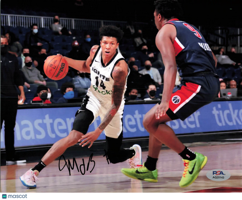 MarJon Beauchamp G League Ignite Signed Basketball 8x10 Photo PSA