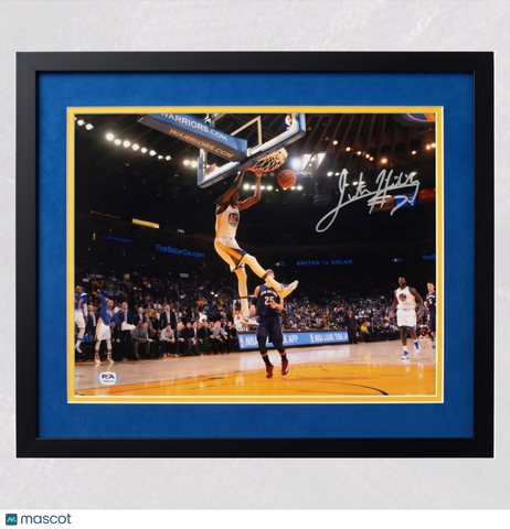 Justin Holiday Golden State Warriors Signed  11x14 Custom Framed Photo PSA Auth