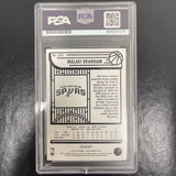 2022-23 Panini Hoops #250 Malaki Branham signed card PSA Spurs
