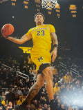 Yaxel Lendeborg Michigan Wolverines Signed 11x14 Custom Framed Photo JSA