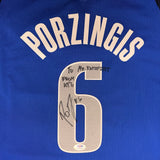 Kristaps Porzingis Signed Jersey PSA Dallas Mavericks Autographed