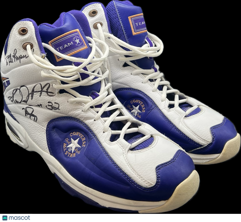 Karl Malone Signed Basketball Shoes Utah Jazz