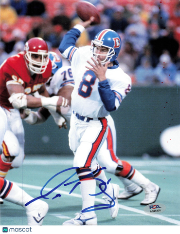 Gary Kubiak Signed Denver Broncos Football 8x10 Photo PSA Autographed