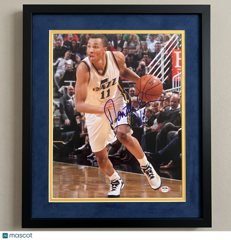Dante Exum Utah Jazz Signed Basketball 11x14 Custom Framed Photo PSA