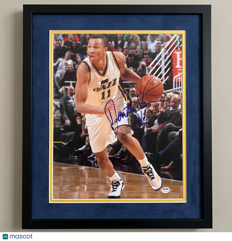 Dante Exum Utah Jazz Signed Basketball 11x14 Custom Framed Photo PSA
