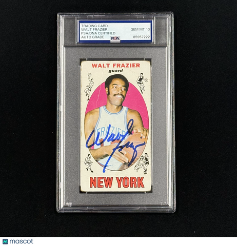 1969 Topps #98 Walt Frazier  Signed Card Auto 10 PSA Slabbed Knicks