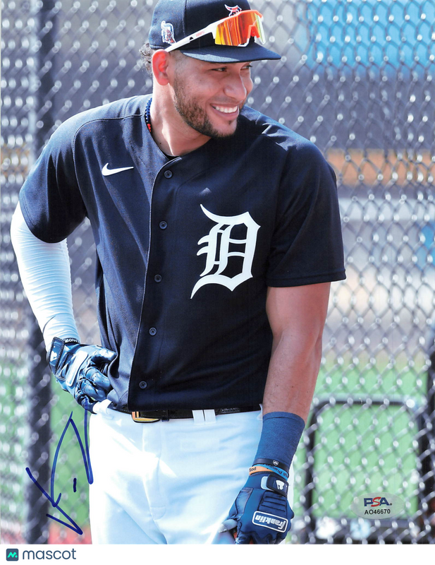 Victor Reyes Detroit Tigers Signed 8x10 Photo PSA