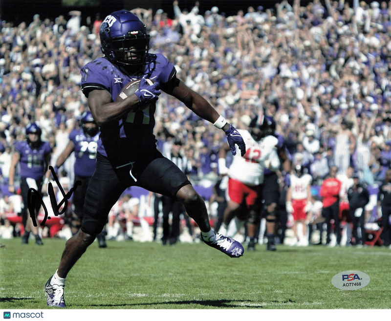 Derius Davis Signed TCU Horned Frogs Football 8x10 Photo PSA Autographed