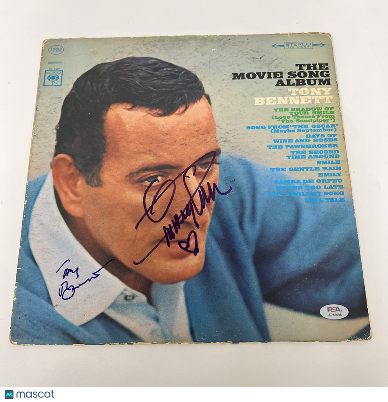 Tony Bennett & Quincy Jones Signed Vinyl PSA The Movie Song Album