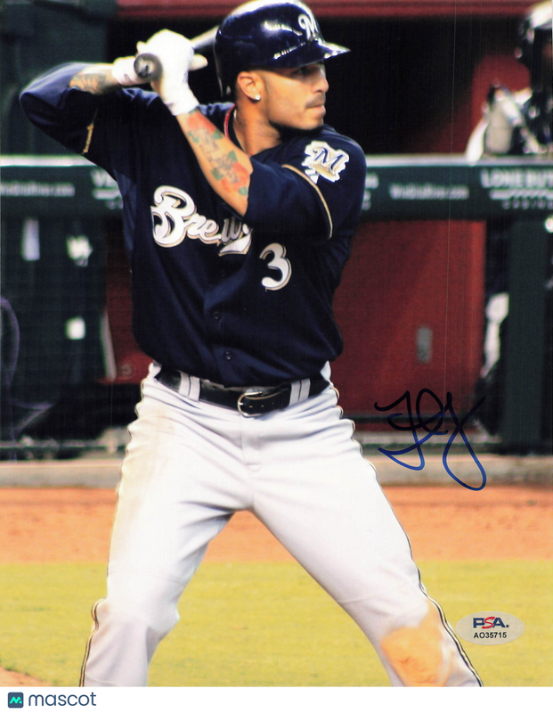 Raymond Lopez Milwaukee Brewers Signed 8x10 Photo PSA