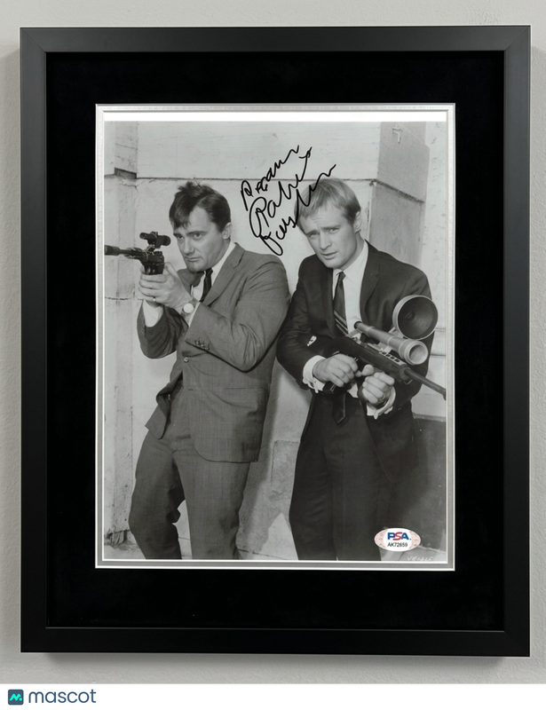 Robert Vaughn Signed Photo Framed PSA Autographed 11x14