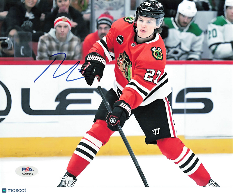 Lukas Reichel Signed Hockey 8x10 Photo PSA Autographed