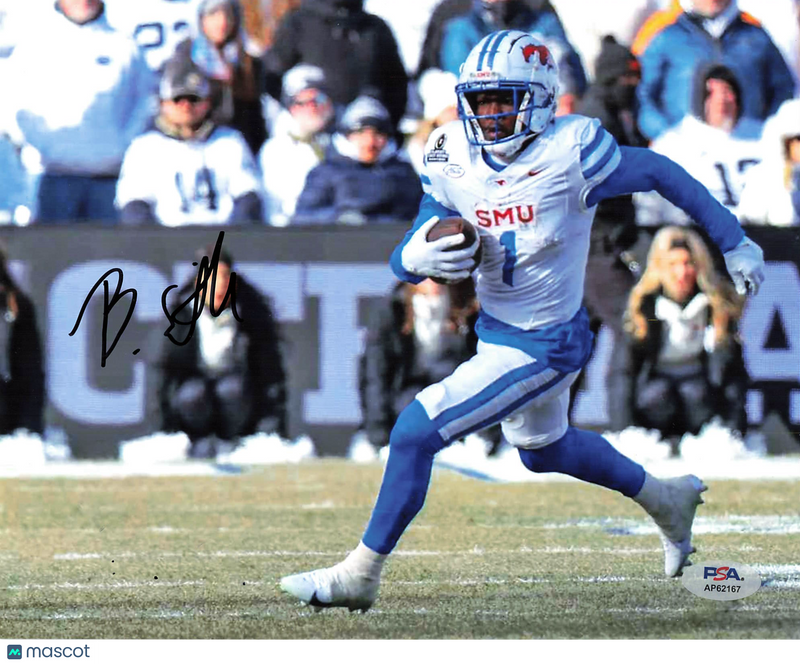Brashard Smith Signed SMU Mustangs Football 8x10 Photo PSA Autographed