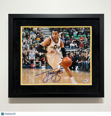 Trey Burke Utah Jazz Signed Basketball 11x14 Custom Framed Photo PSA