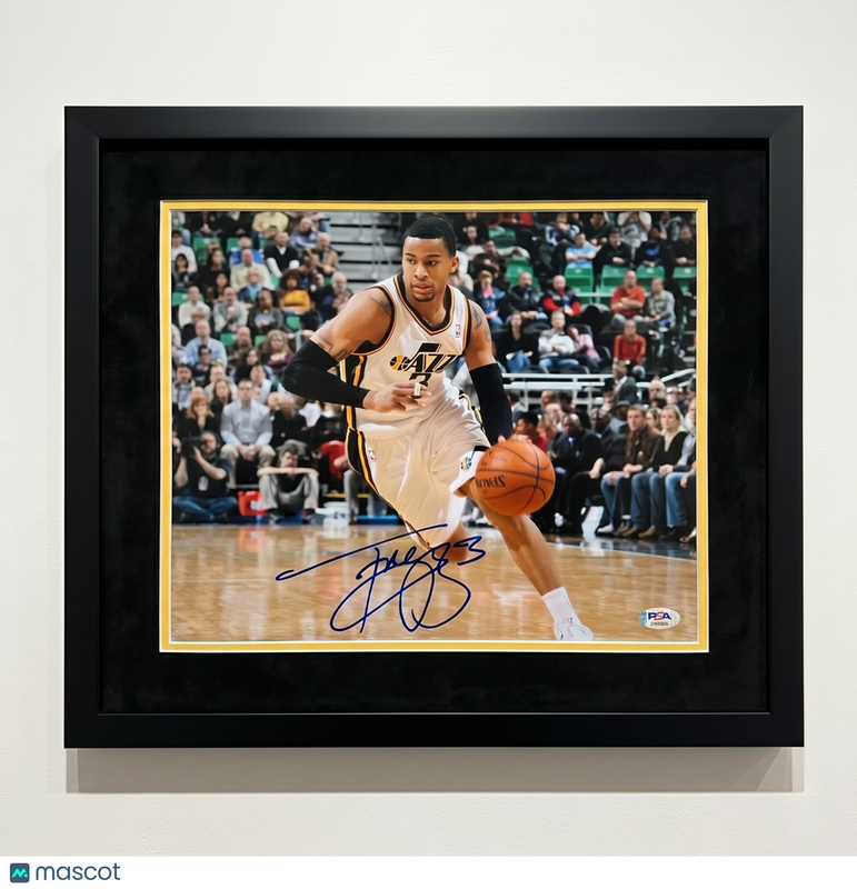Trey Burke Utah Jazz Signed Basketball 11x14 Custom Framed Photo PSA