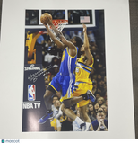 Harrison Barnes Golden State Warriors Signed Basketball 20x30 Photo PSA