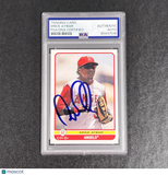2009 Upper Deck O-Pee-Chee Baseball #304 Erick Aybar Signed Card Auto PSA Slabbe