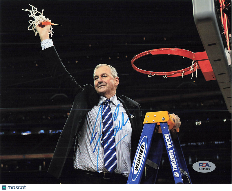 Jim Calhoun UConn Huskies Signed Basketball 8x10 Photo PSA