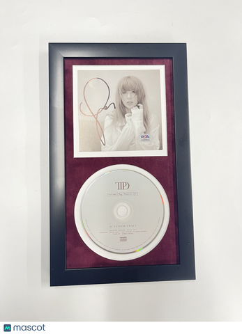 Taylor Swift Signed CD Cover Framed PSA/DNA The Tortured Poets Department TTPD