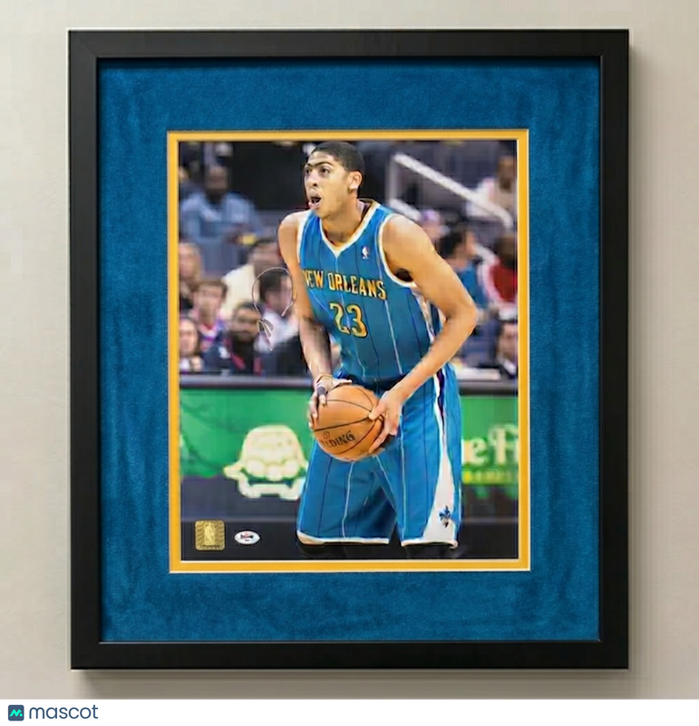 Anthony Davis New Orleans Pelicans Signed 12x18 Custom Framed Photo PSA