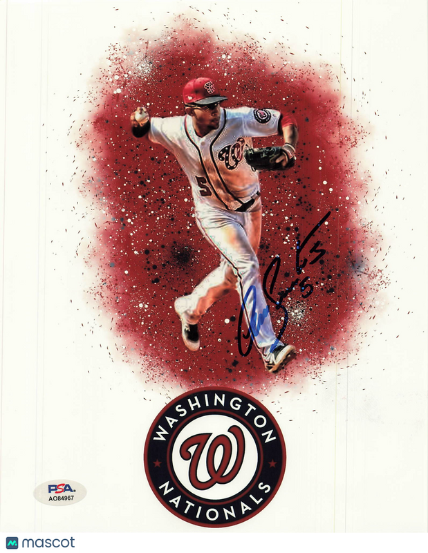 Adrian Sanchez Washington Nationals Signed 8x10 Photo PSA
