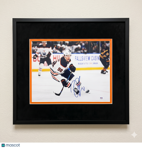 Jesse Puljujarvi Edmonton Oilers Signed Hockey 11x14 Custom Framed Photo PSA