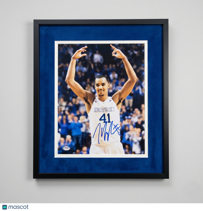 Trey Lyles Kentucky Wildcats Signed Basketball 11x14 Custom Framed Photo PSA