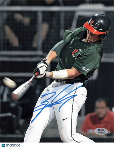 Zack Collins University of Miami Hurricanes Signed 8x10 Photo PSA