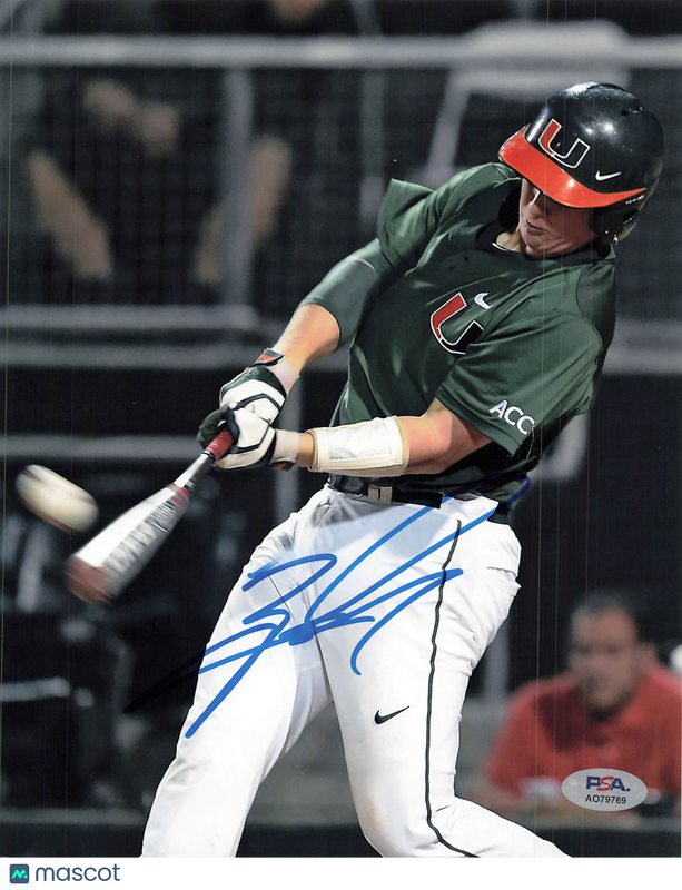 Zack Collins University of Miami Hurricanes Signed 8x10 Photo PSA